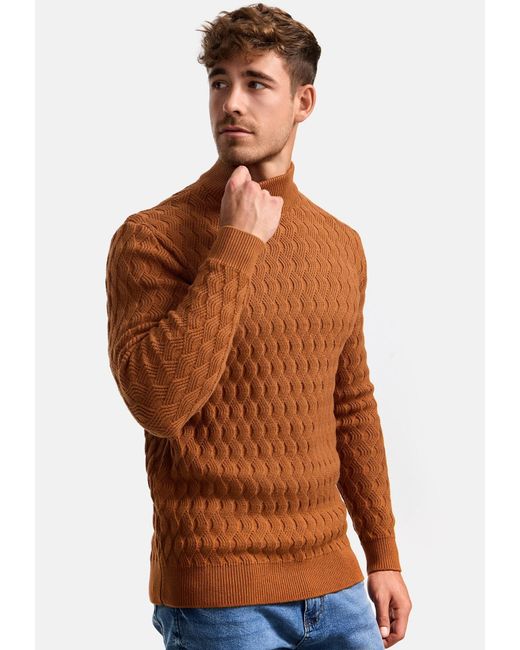 INDICODE Pullover Alpha in Orange für Herren