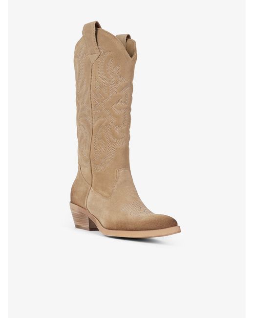 GISÉL MOIRÉ Natural Stiefel