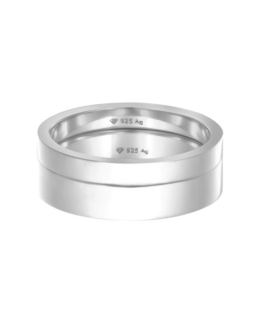 Kuzzoi Ring Set in White für Herren