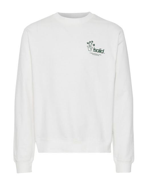 Solid Sweatshirt Imran in White für Herren