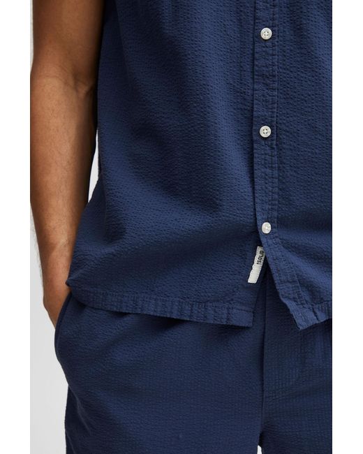 Solid Hemd Frevne in Blue für Herren