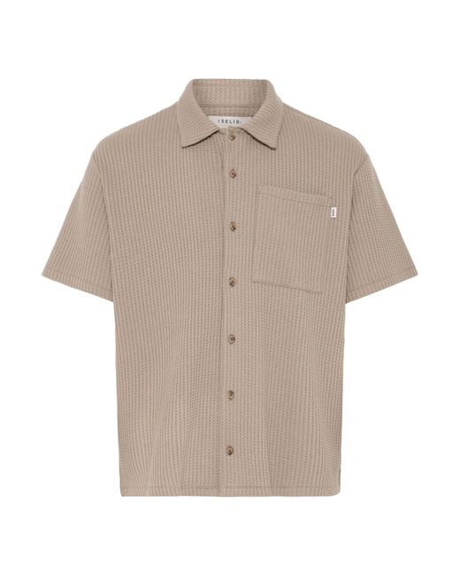 Solid Kurzarmhemd Sdutley in Natural für Herren