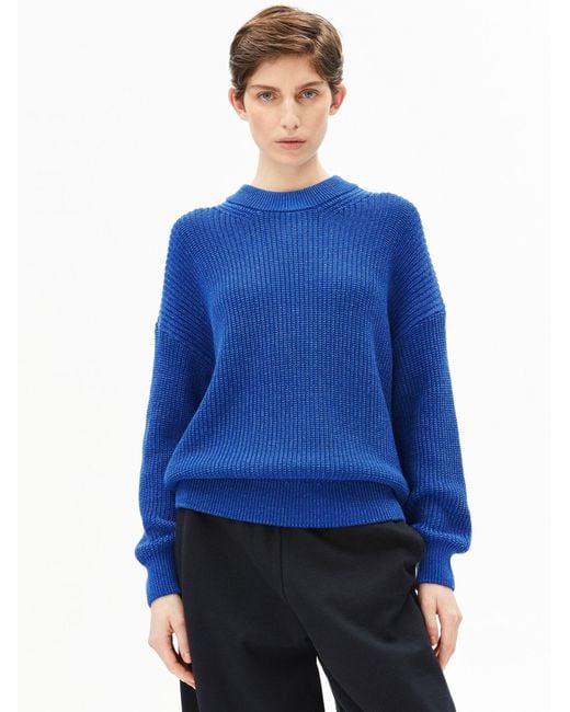 ARMEDANGELS Blue Strickpullover