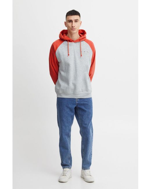 Solid Kapuzensweatshirt 'eldrid' in Red für Herren