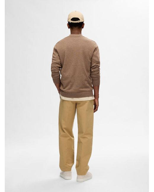 SELECTED Pullover Slhberg in Brown für Herren