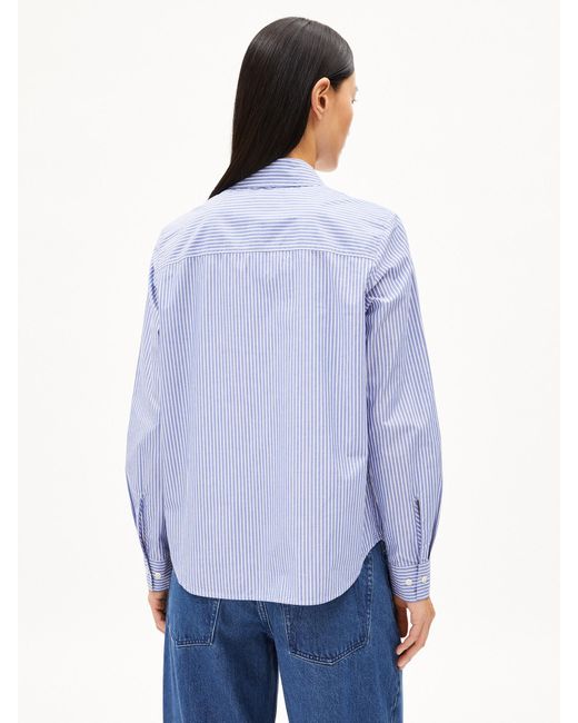 ARMEDANGELS Purple Bluse Louilaa Striped