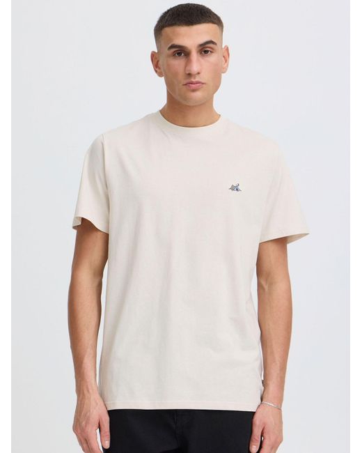 Solid Rundhalsshirt Sduwe in White für Herren
