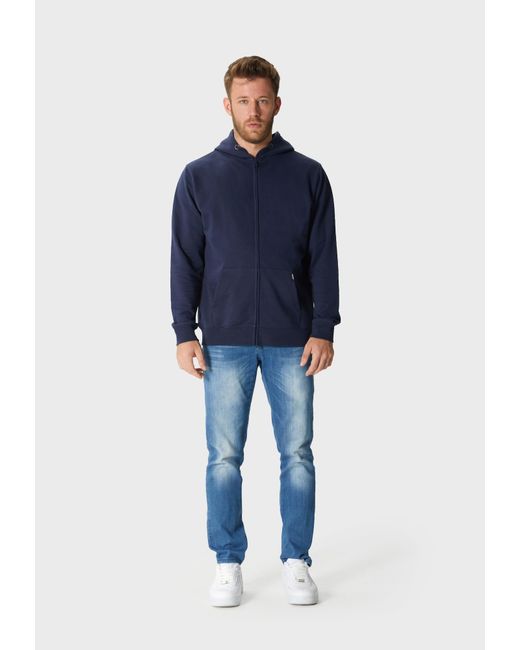 Oldskull Sweatjacke Plain Basic in Blue für Herren