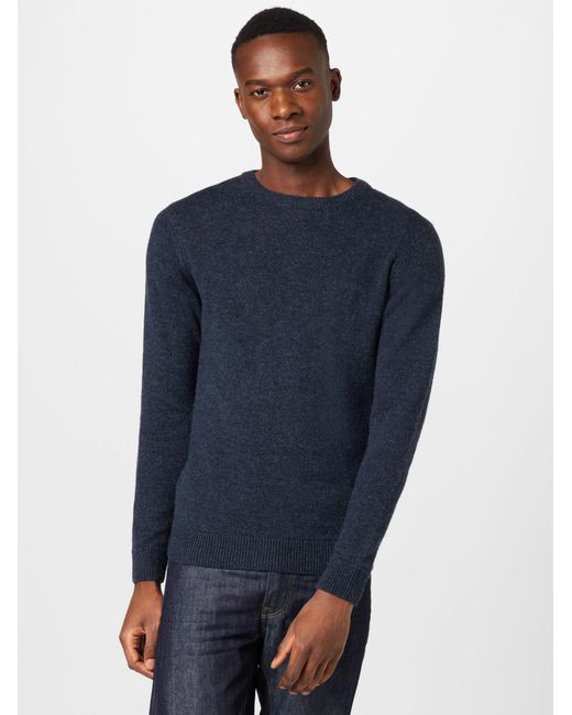 Solid Pullover in Blue für Herren