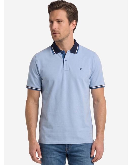 Redmond Shirt Basic in Blue für Herren