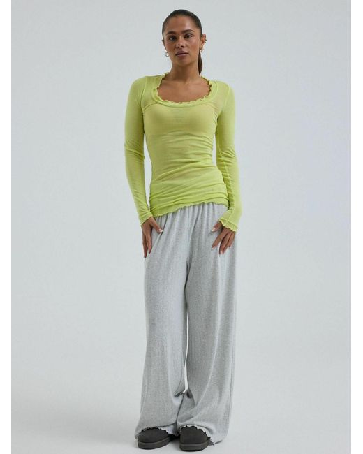 Seamless Basic Green Top Cotton