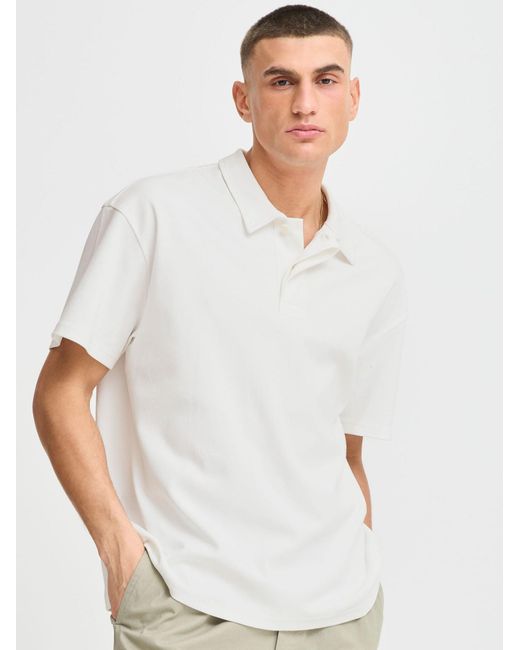 Solid Poloshirt Oswald in White für Herren