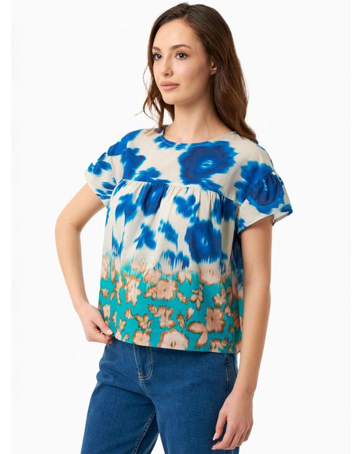 ORGANICATION Blue Bluse