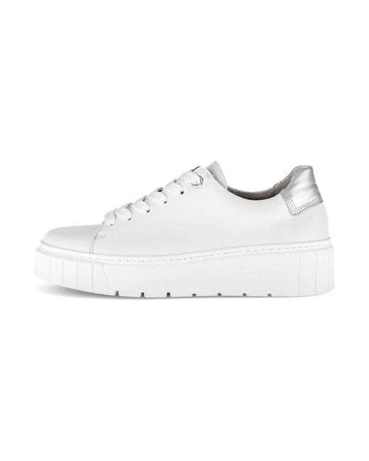 Gabor Black DAVOS Plateausneaker Freizeitschuh, Halbschuh, Schnürschuh mit Kontrastbsatz, H-Weite