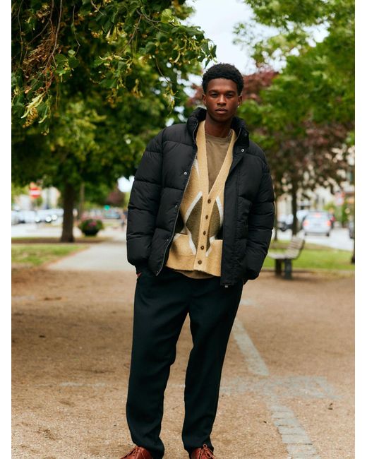 Solid Winterjacke Sdroy Puffer in Black für Herren