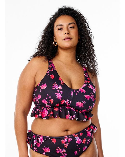 Swim By Zizzi Gray Bikinitop 'Senya'