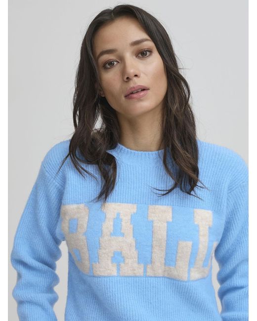 Ball Blue Strickpullover Bastacy Pullover