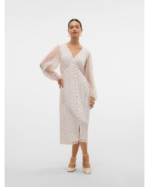 Vero Moda White Kleid 'Vmsmilla'