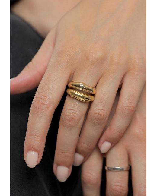 Elli Premium Metallic Ring Chunky Organic