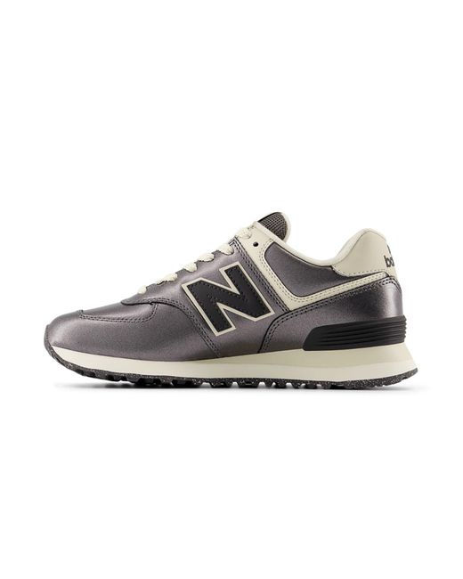 New Balance White Halbschuh 574