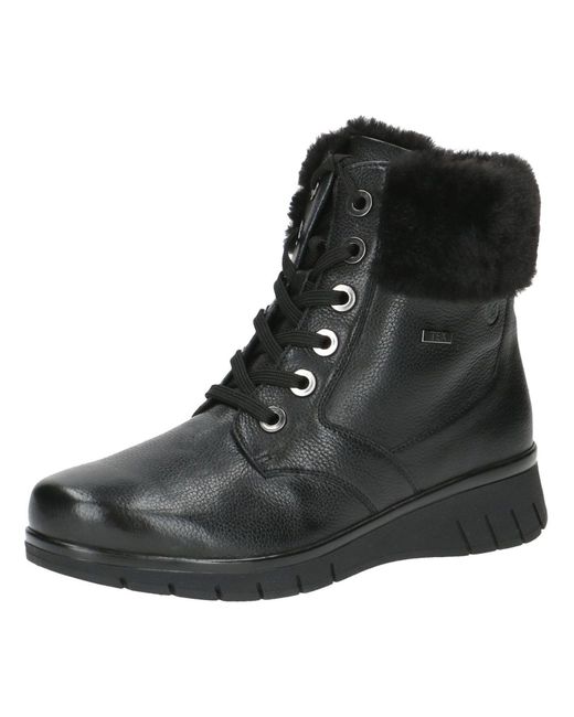 Caprice Black Schnürstiefelette