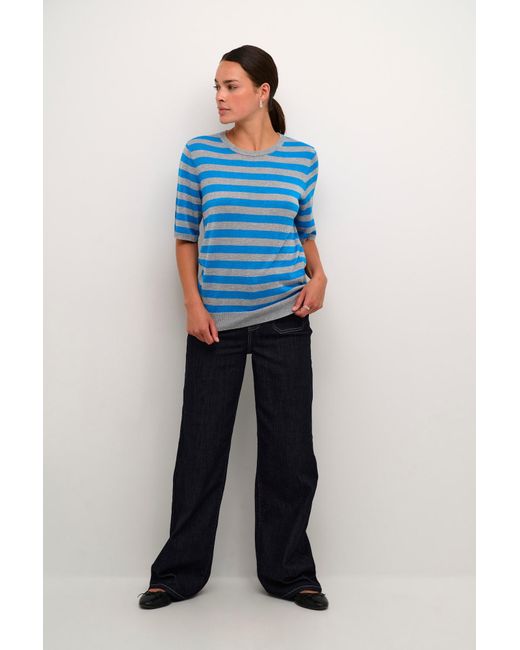 Kaffe Blue Pullover Ka Ankra