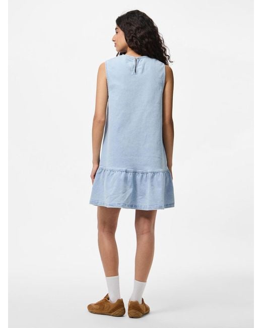 Pieces Blue Kleid Pcmonica