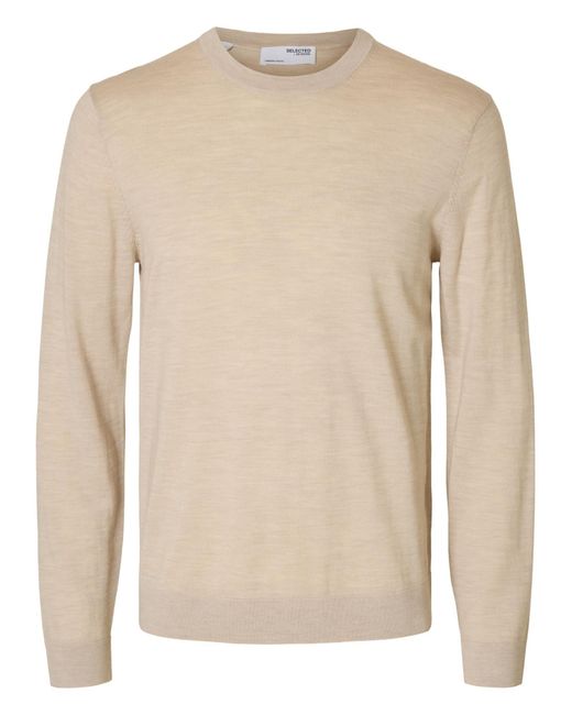 SELECTED Pullover Tray in Natural für Herren