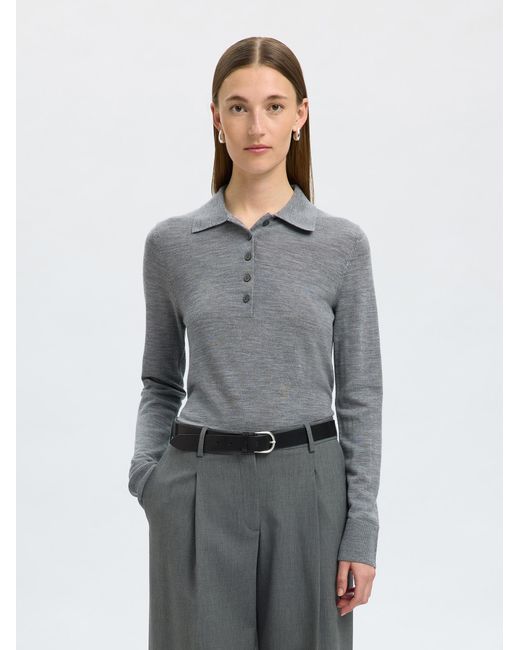 SELECTED Gray Pullover Slfthea