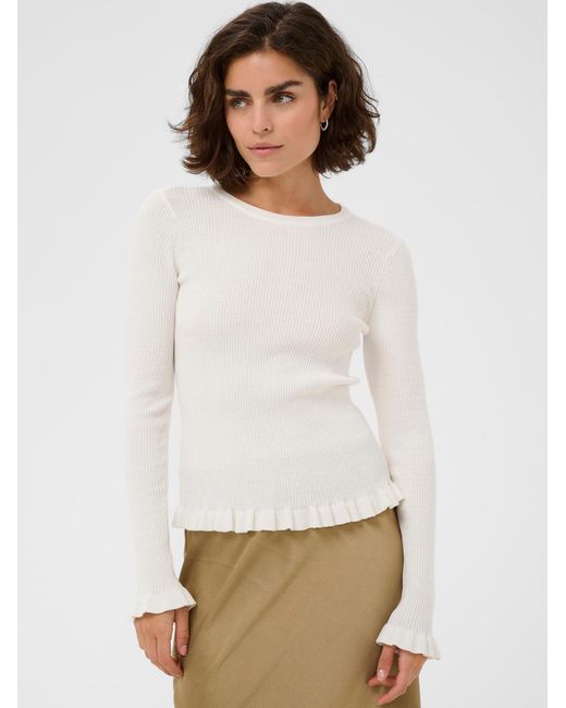 Kaffe White Pullover Kaariela