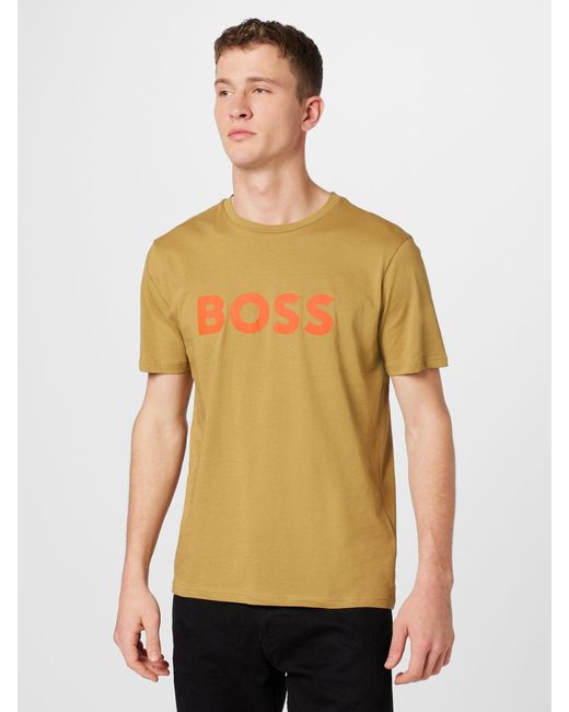 BOSS Orange Boss orange t-shirt 'thinking 1' in Gelb für Herren | Lyst DE