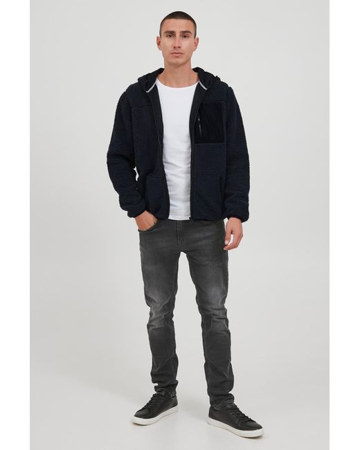 Solid Fleecejacke Luka in Blue für Herren