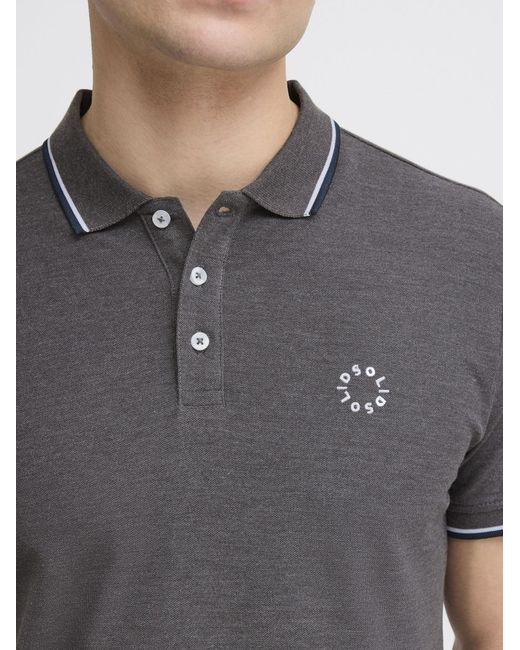 Solid Poloshirt Sdhangi in Gray für Herren