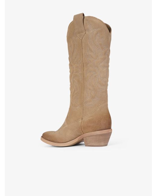 GISÉL MOIRÉ Natural Stiefel