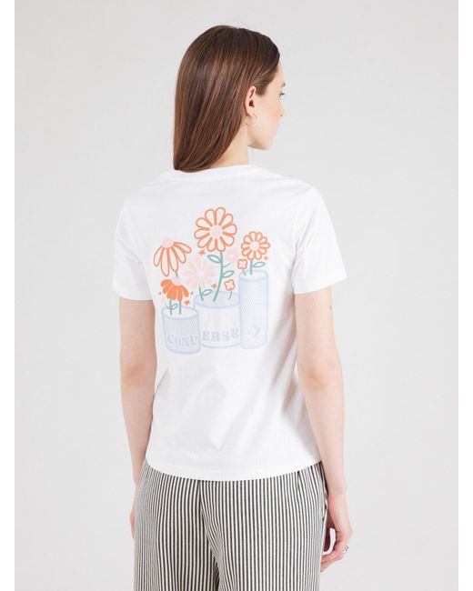 Converse White T-Shirt 'Spring Blooms'