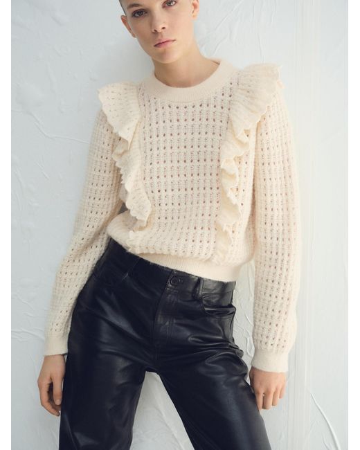 Mango White Pullover Tejado