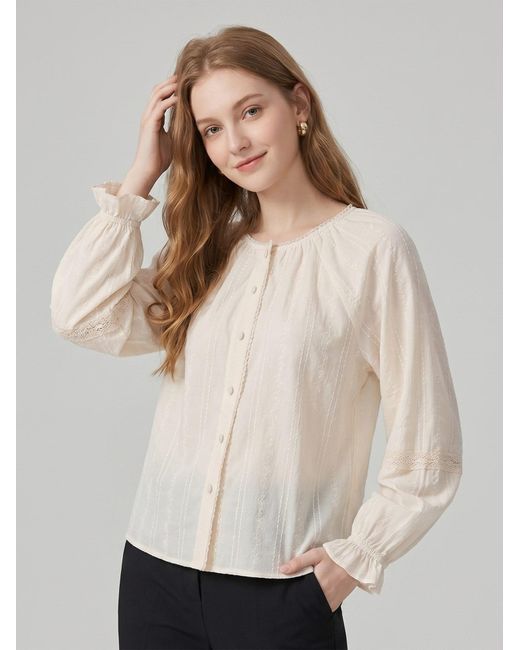 LAPA PLUS White Bluse Cotton Tops