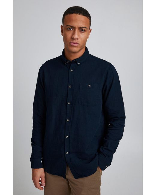Solid Hemd in Blue für Herren