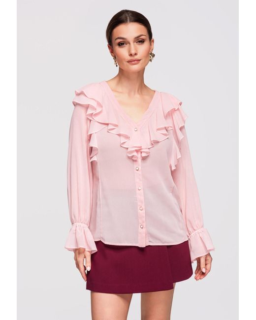 Ombre Red Bluse