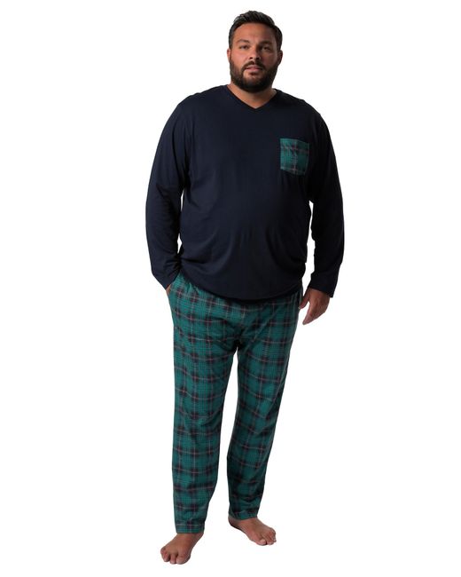 Men Plus Pyjama in Blue für Herren