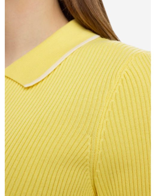 Numph Yellow Strickpullover Mit Halbarm Nualora Pullover