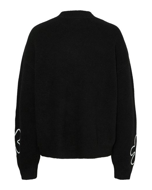 Pieces Black Pullover Pcrosa