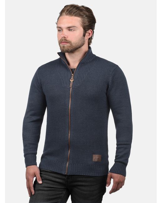 Solid Strickjacke Tristan in Blue für Herren