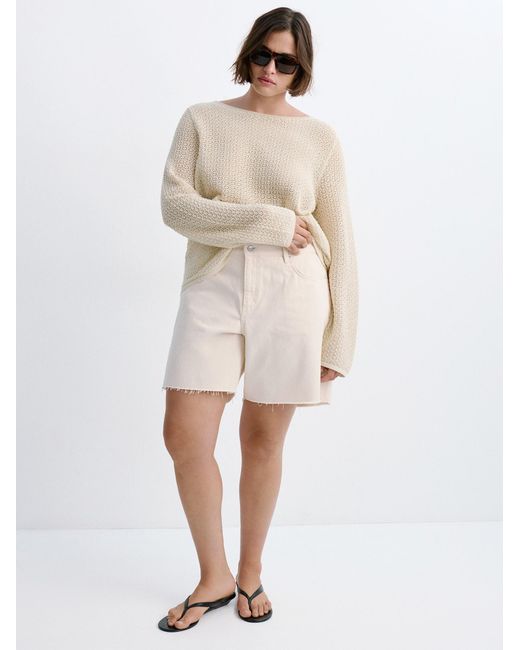 Mango White Pullover Maria