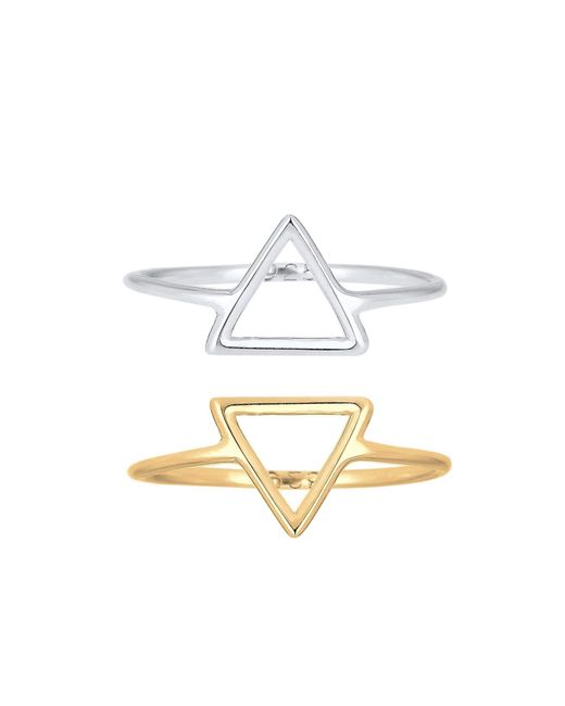 Elli Jewelry Metallic Ring Set