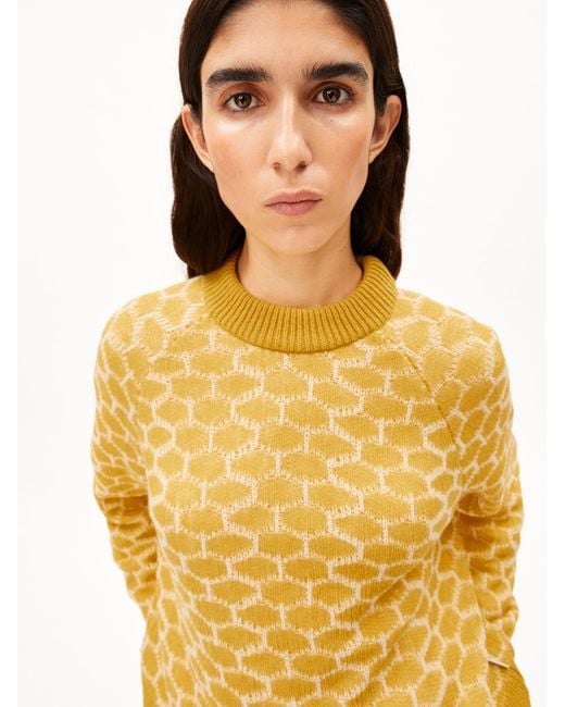 ARMEDANGELS Yellow Strickpullover Multi Dots