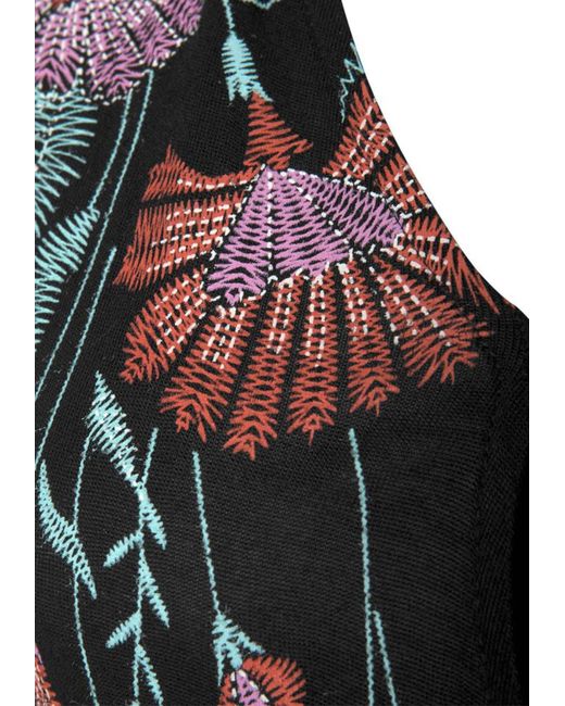 Buffalo Black Maxikleid mit Druck am Vorderteil und Bindeband hinten, Sommerkleid, casual-chic