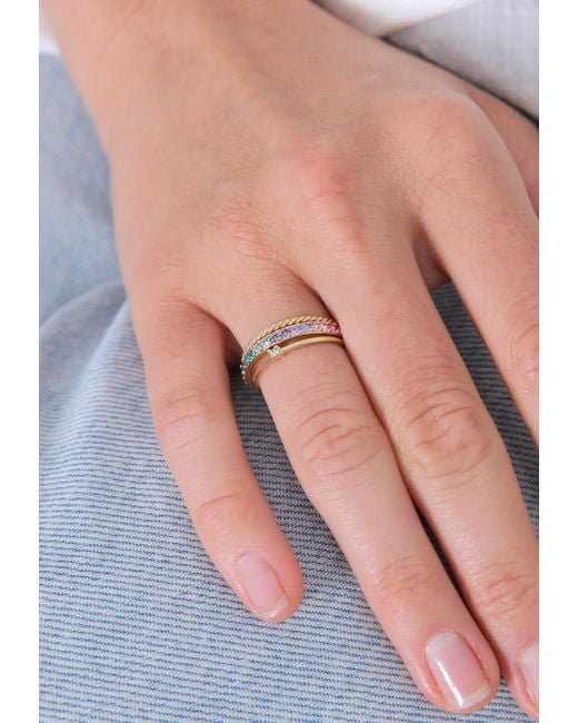 Elli Jewelry Metallic Ring 'regenbogen