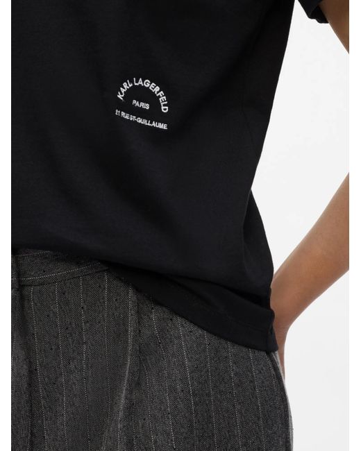Karl Lagerfeld Black T-Shirt Rue St-Guillaume