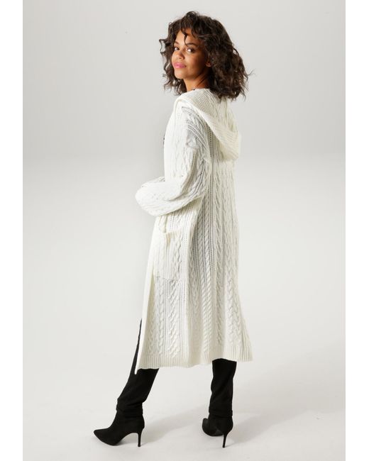 Aniston CASUAL White Strickjacke